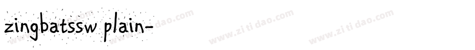 zingbatssw plain字体转换